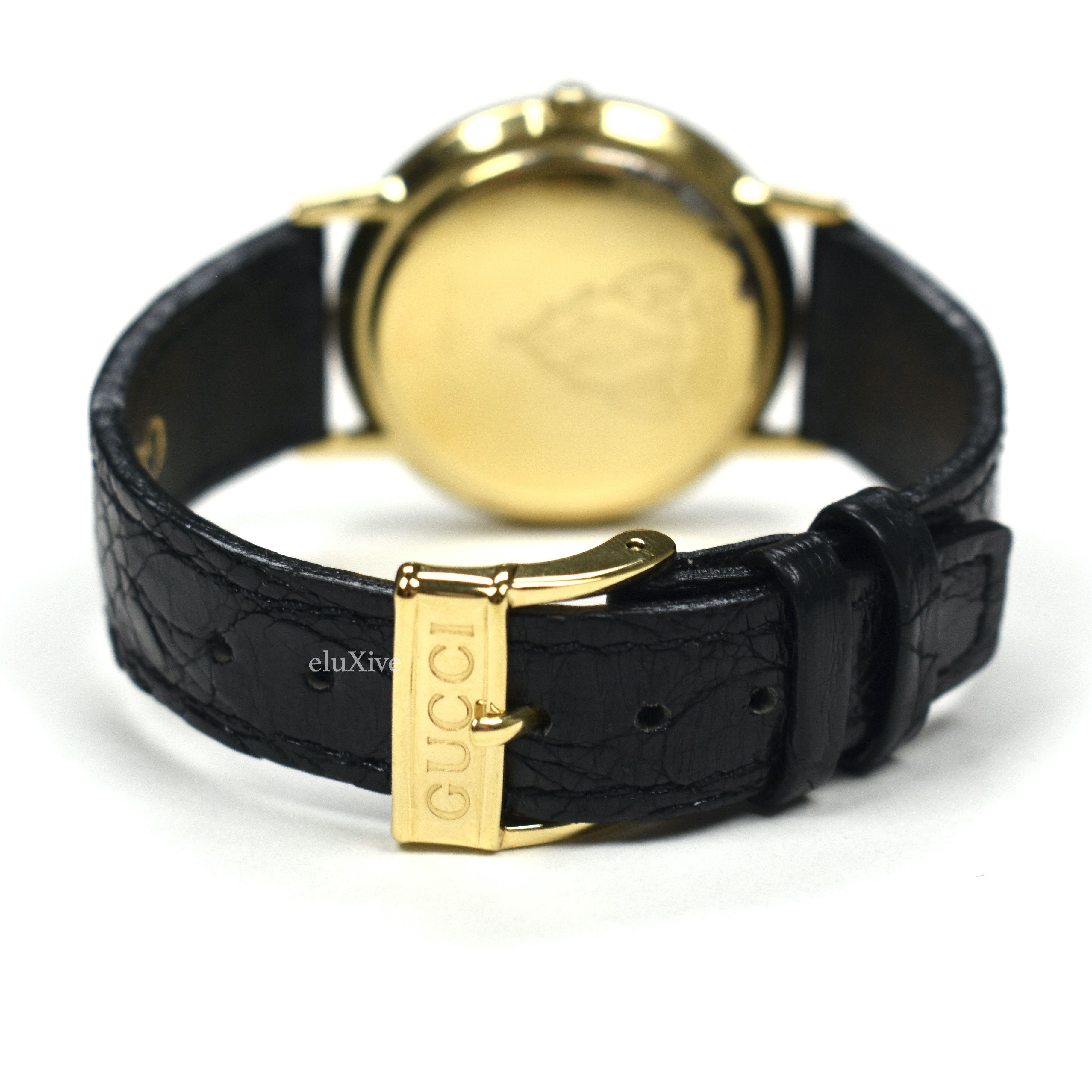 Gucci 3000M Gold Web Dial Watch - 6