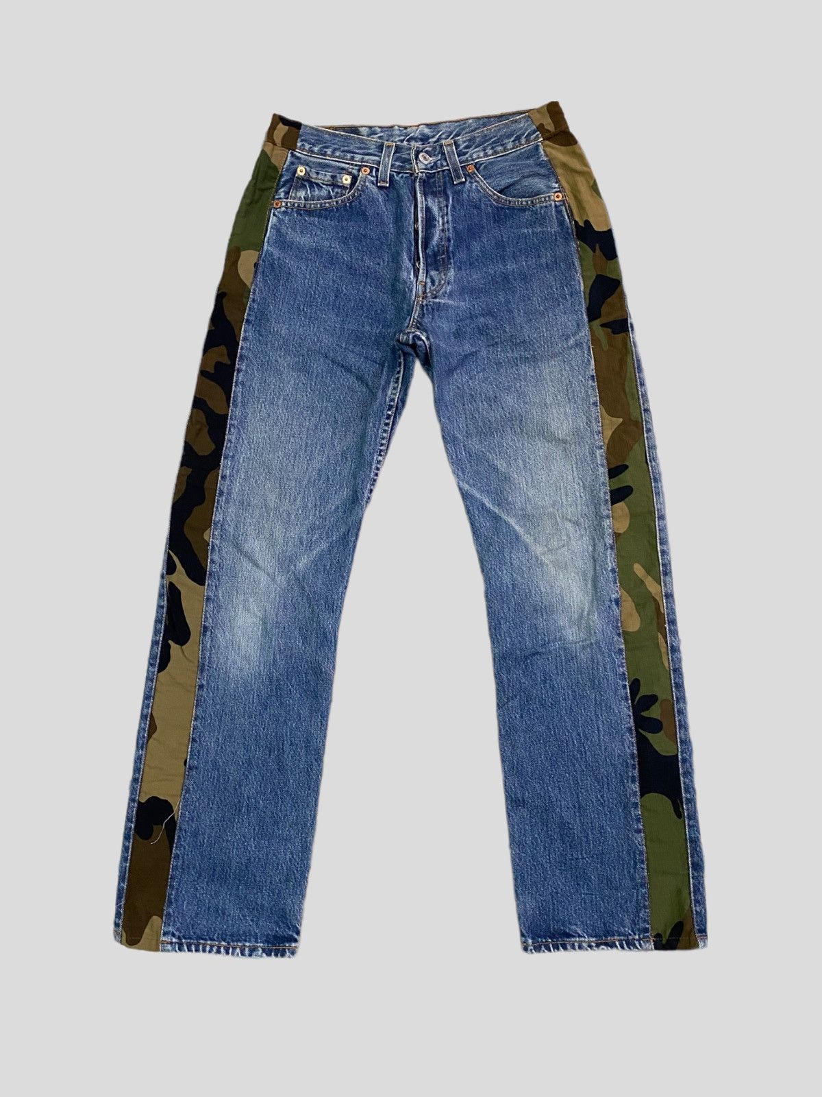 Vintage LEVIS 501 Custom Camo Reconstructed Hybrid Denim - 1