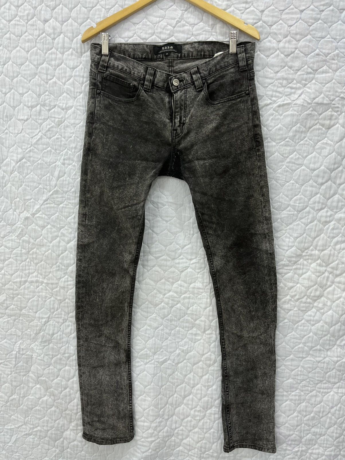 Japanese Brand - C. HNBM ACID WASH SKINNY ELASTIC DENIM - 1