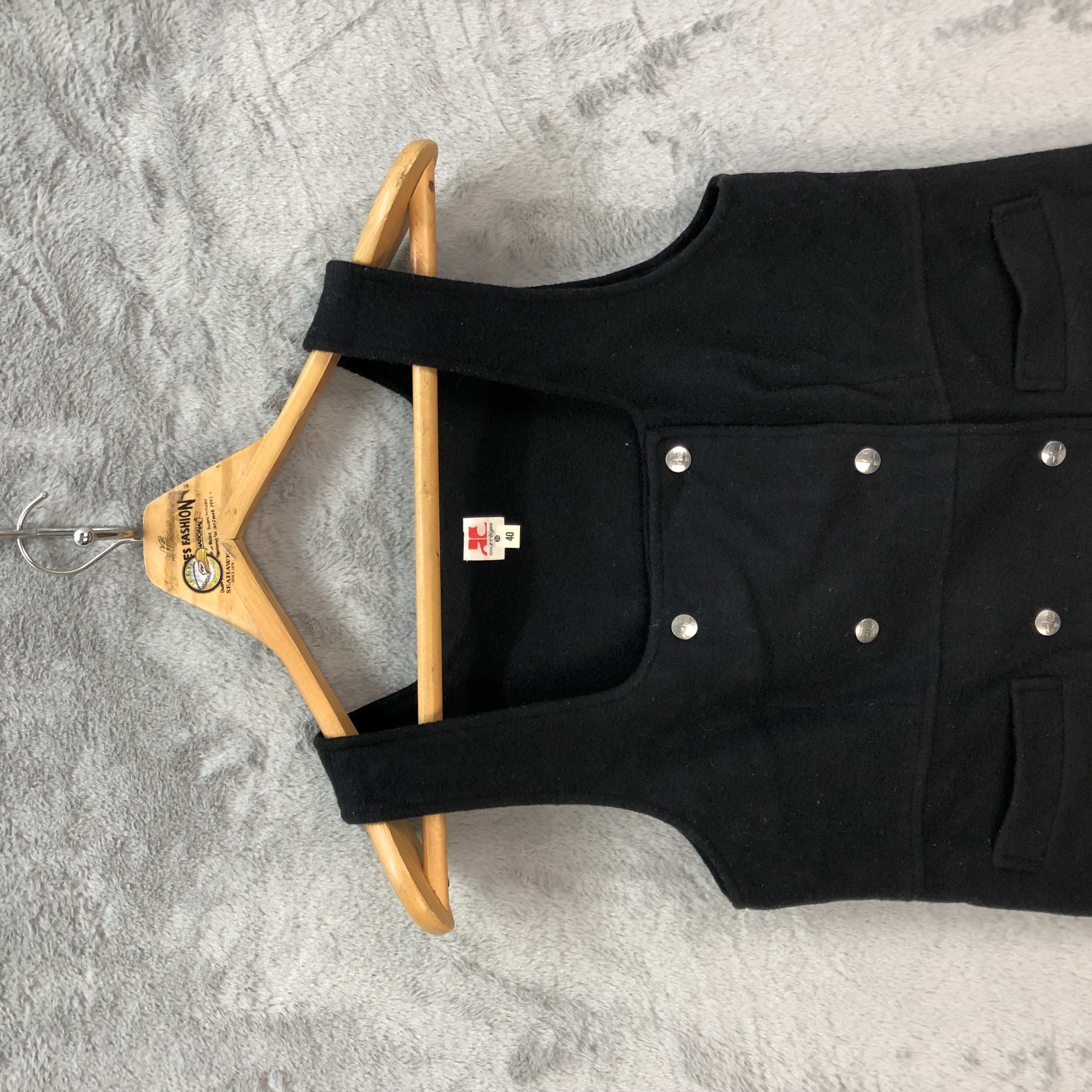 COURREGES DOUBLE BREASTED WOOL DRESS #6004-217 - 2