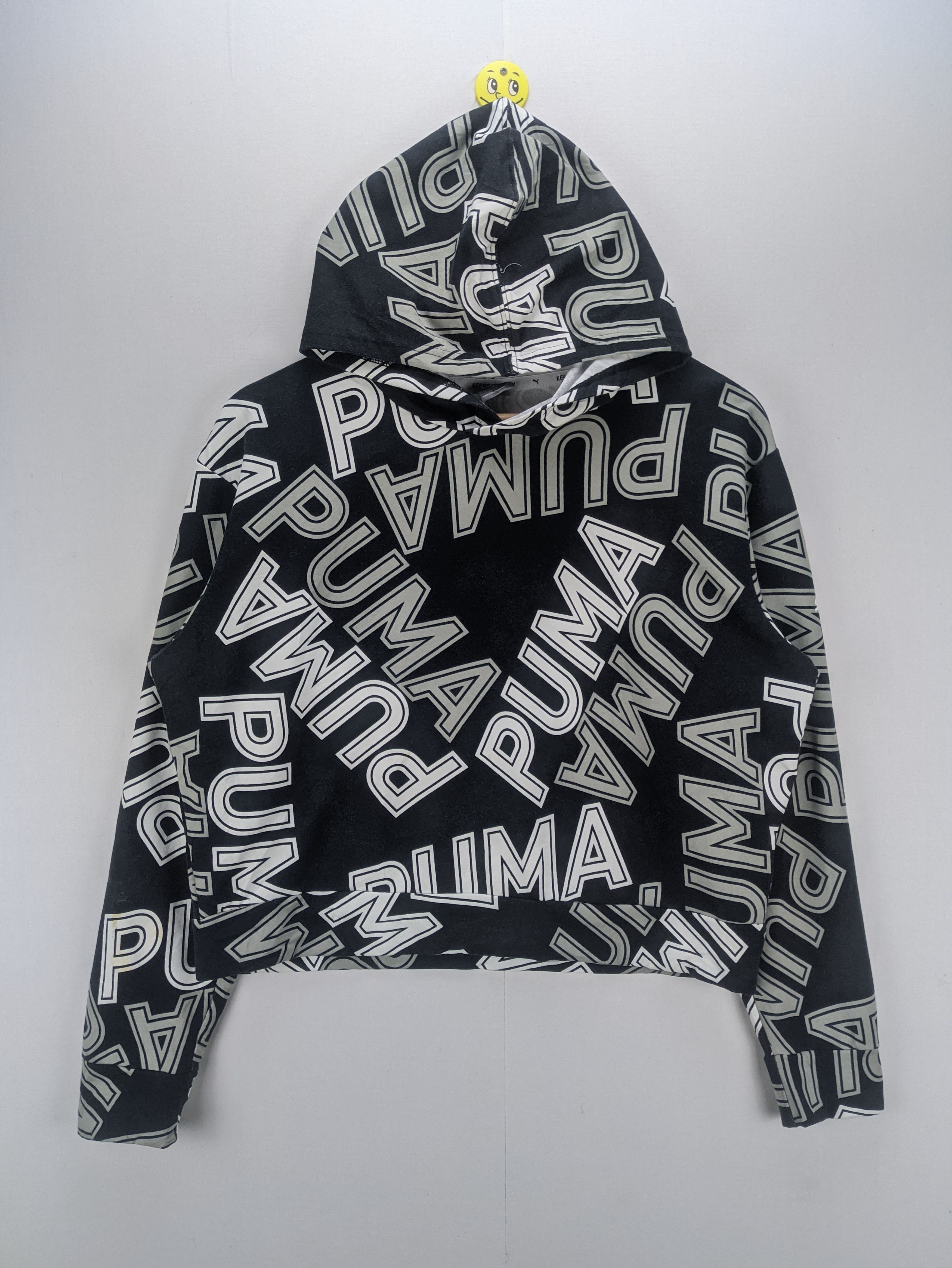 Steals🔥Puma Cropped Hoodie Pullover Fullprint - 1