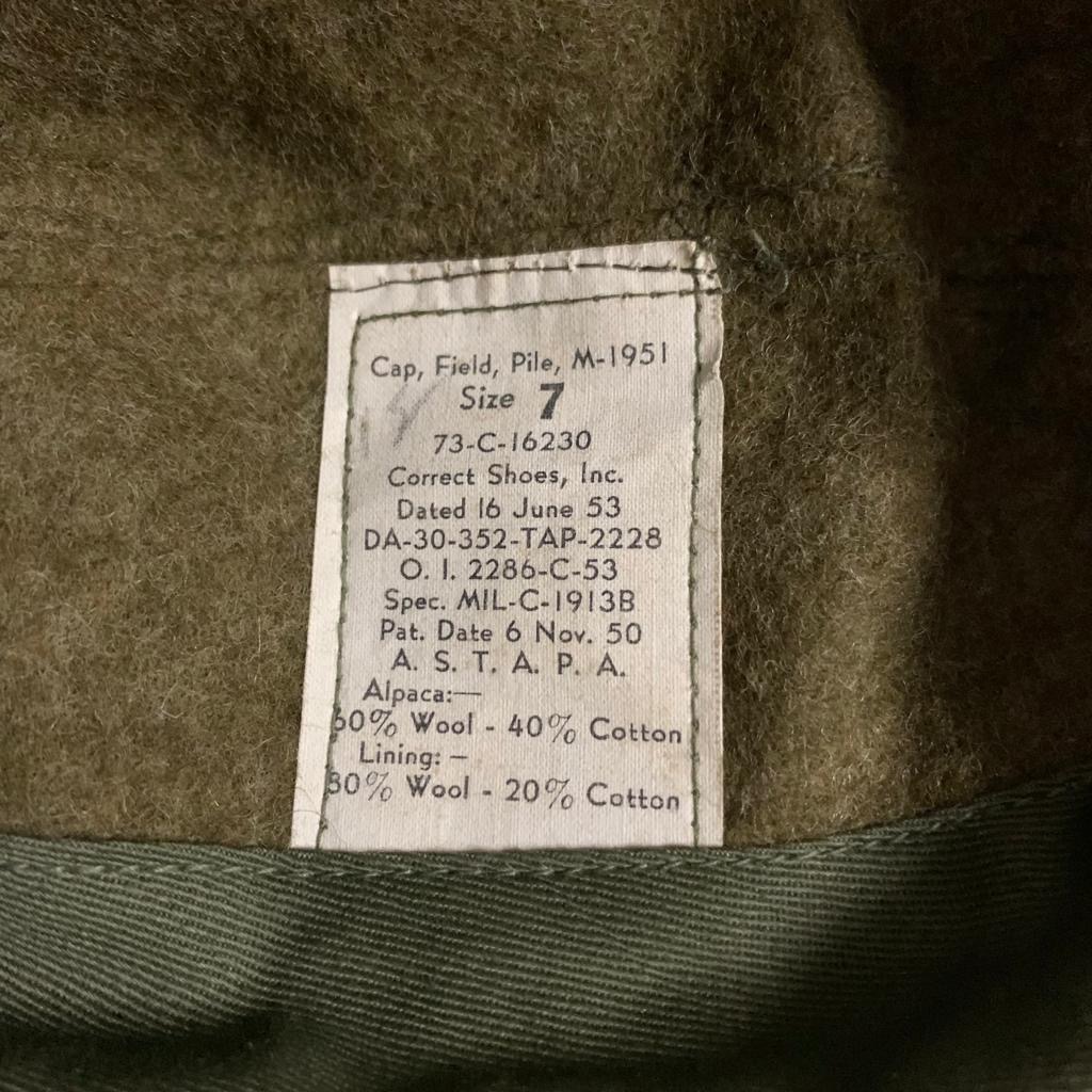 Vintage - Vintage M-1951 Korean War Field Pile Cap, US Military - 7