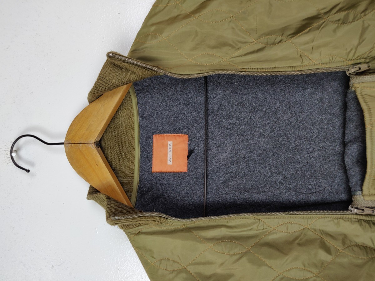 Japanese Brand - Corisco Japan Quilted Liner Jacket Zip Up Sweater - 8