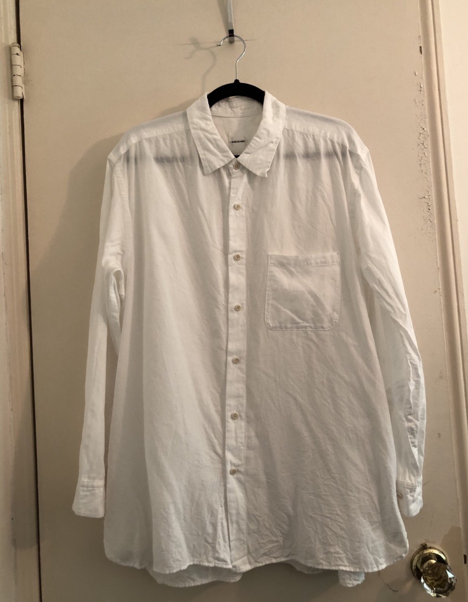 Sage De Cret - Sage de Cret Oversized White Button-Up Shirt Size L - 1