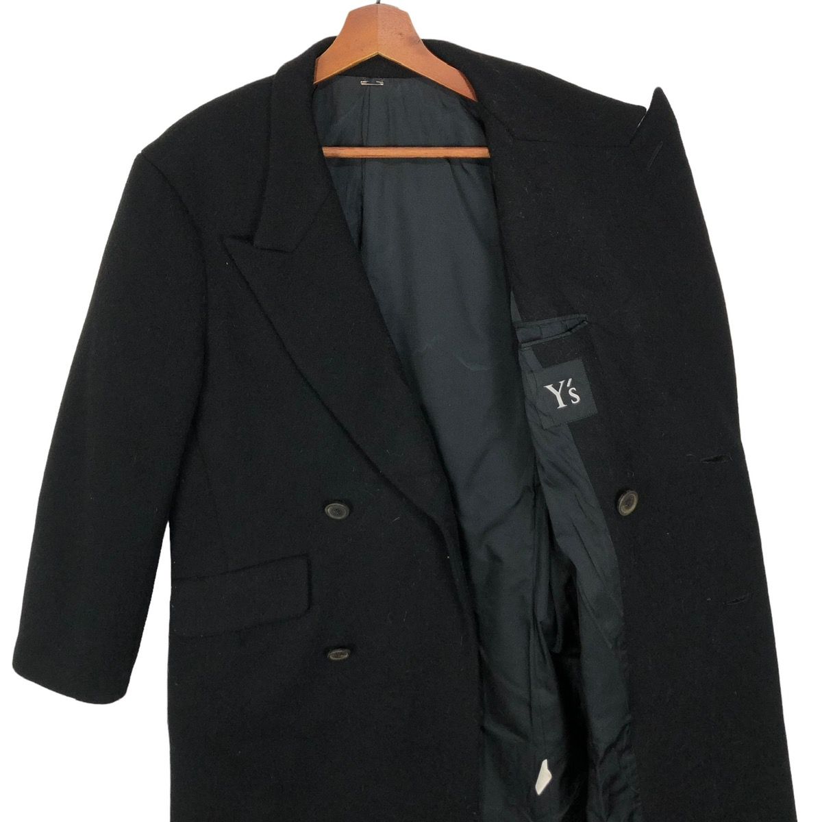 Black Double Collar Coat - 4