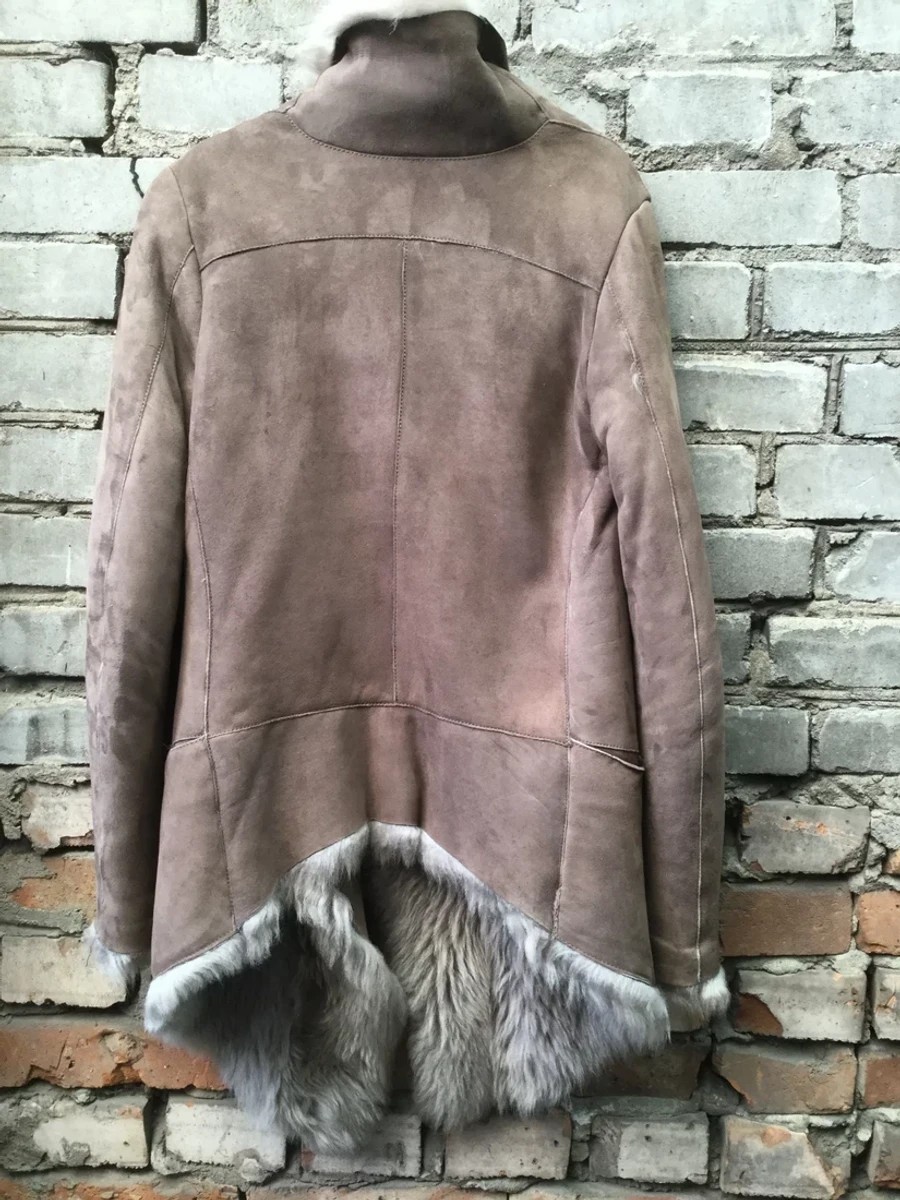 Giorgio Brato - Shearling Asymmetrical Coat.Like Isaac Sellam or Rick Owens - 5