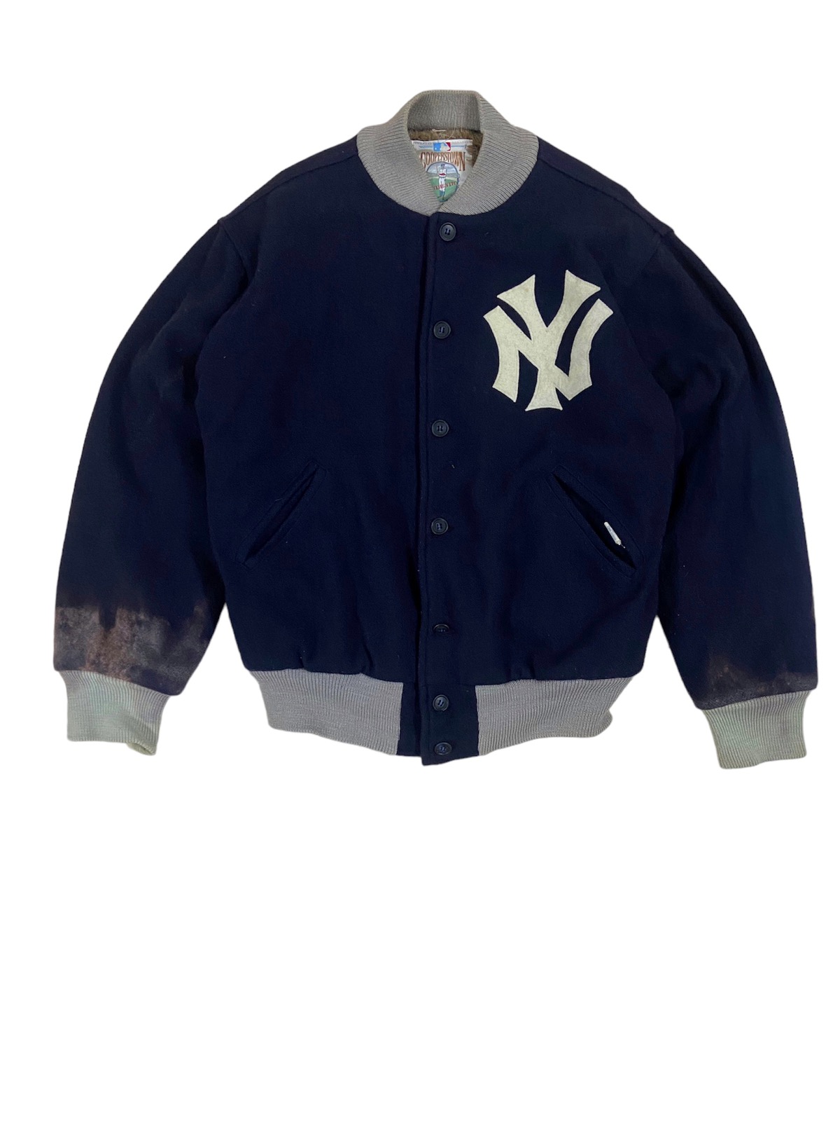 Vintage 1939 New York Yankees Wool Jacket Furry MLB Rare