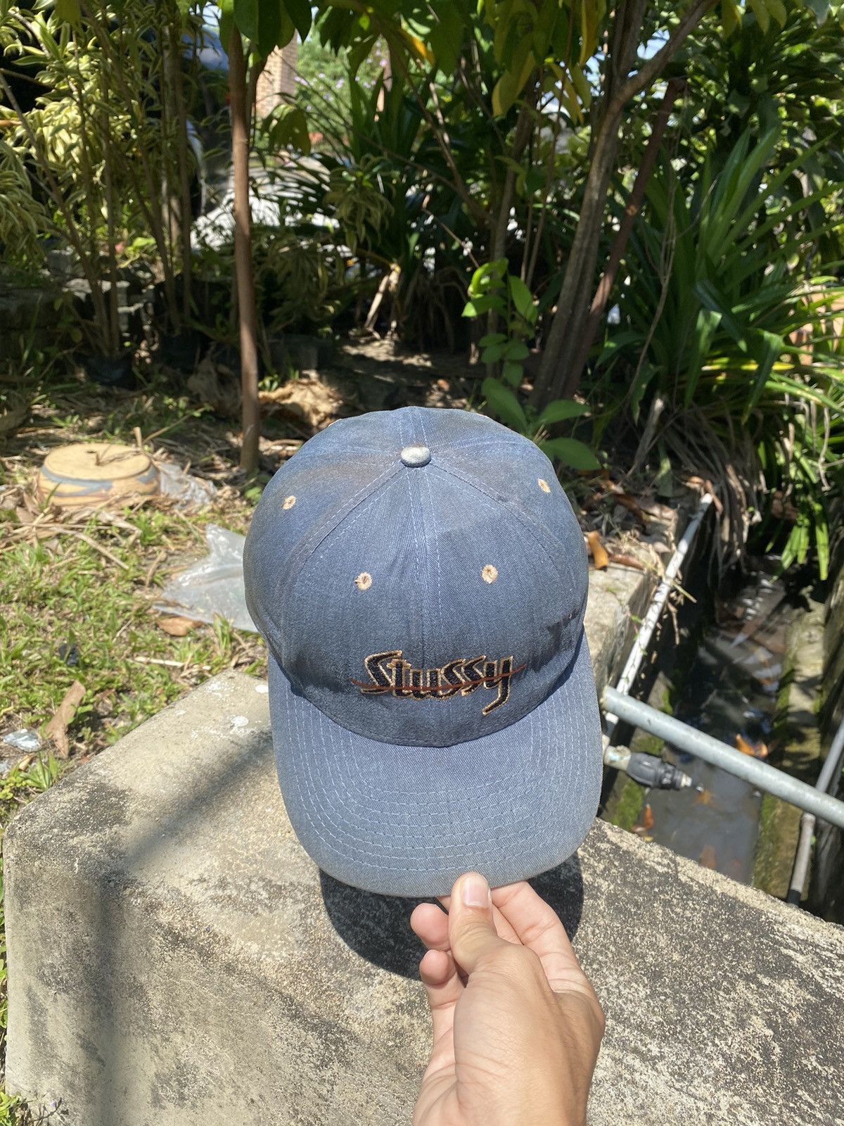 🇺🇸 Vintage 90s Stussy Logo Embroidery Snapback Hat - 3
