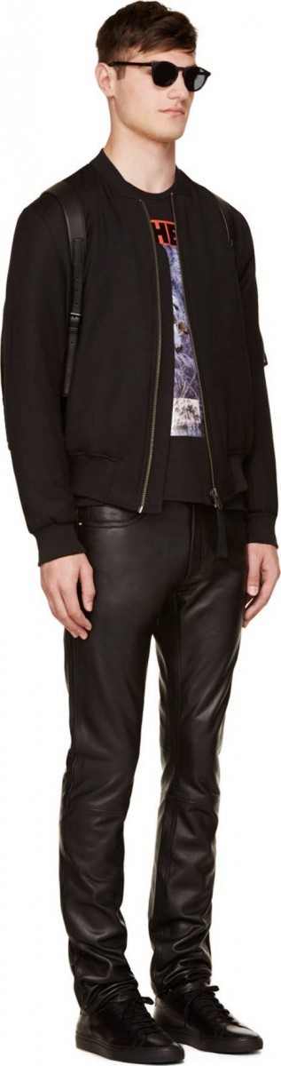Surface To Air - SURFACE TO AIR Black Chromeo X Leather Pants Black - 2