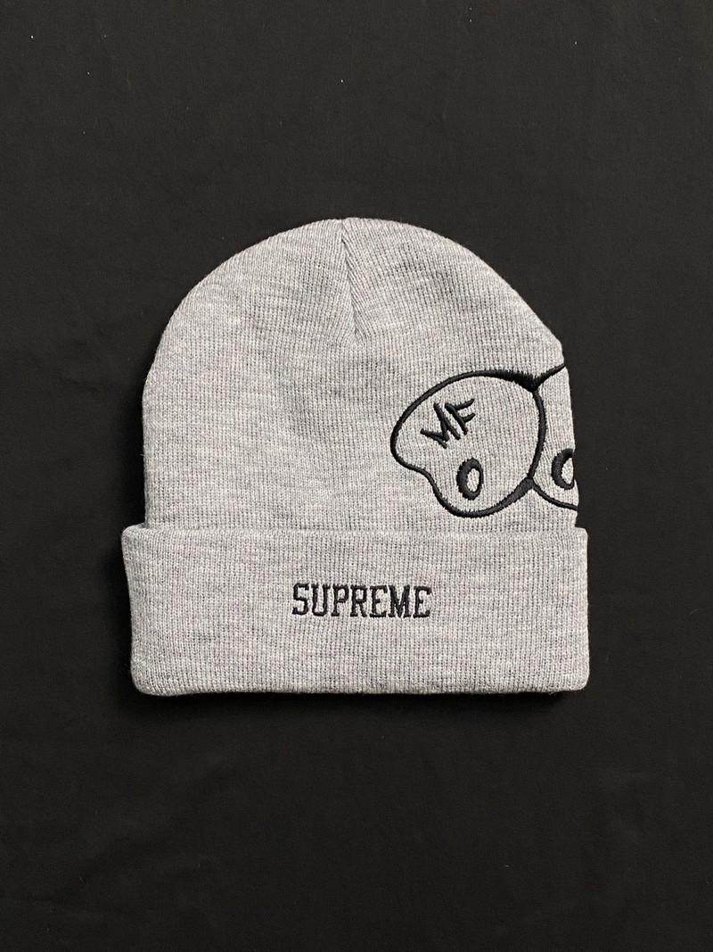Deadstock Supreme MF Doom Heather Grey Beanie OS - 1