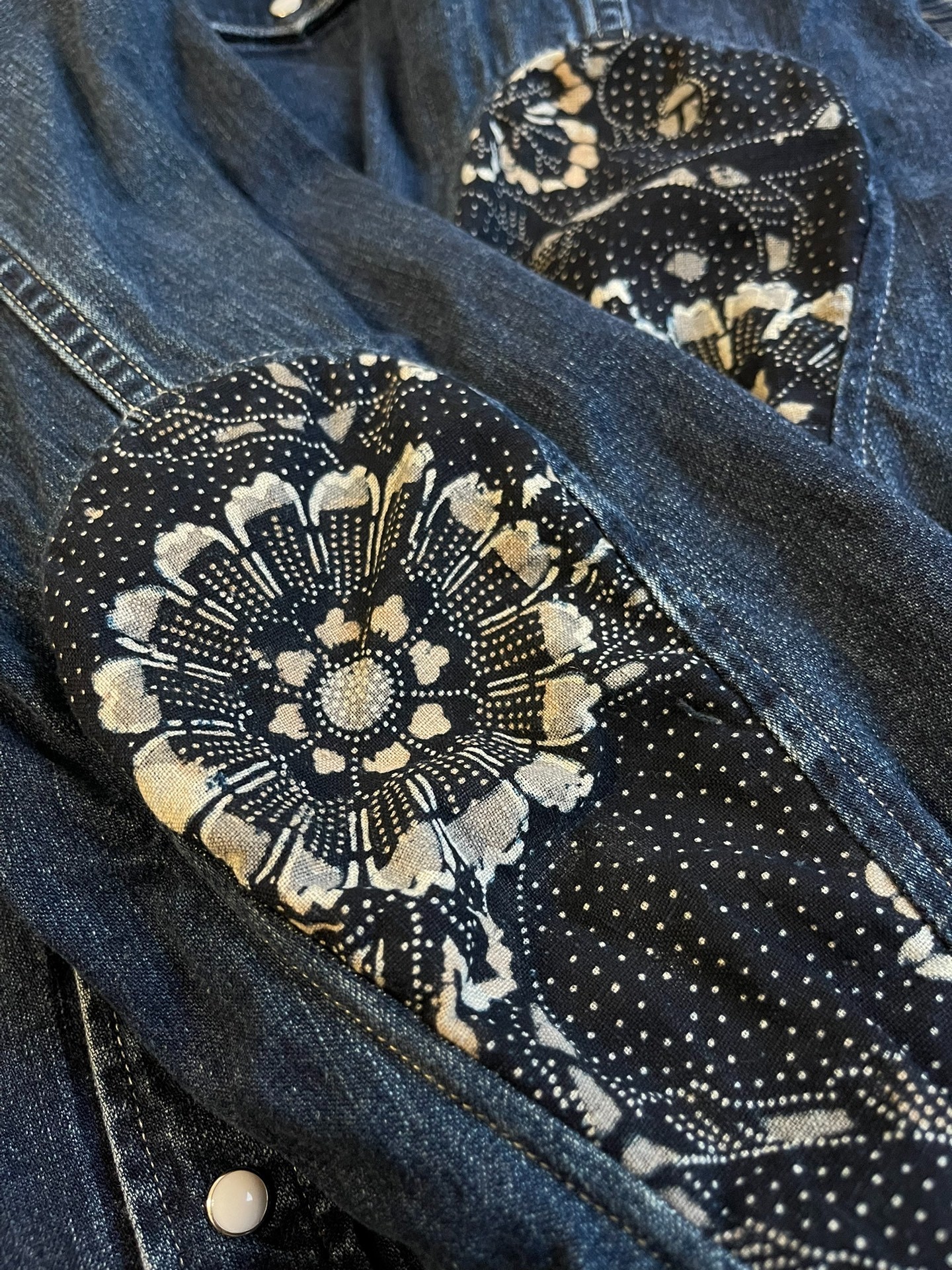 VISVIM 23SS ALBACORE SHIRT DMGD Ancient cloth water drop denim shirt - 5