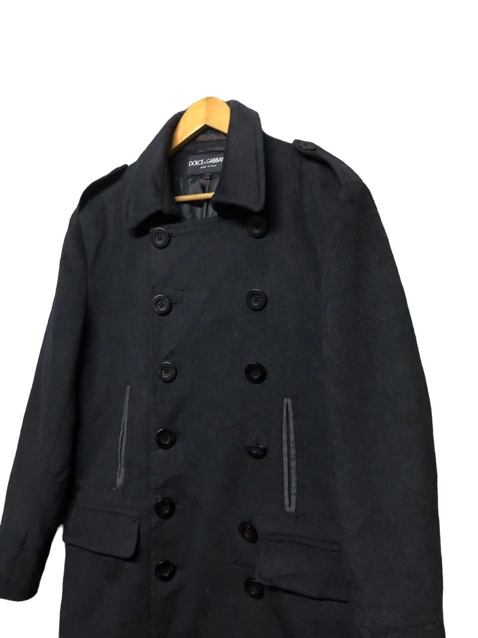 Dolce & Gabbana Wool Blend Double Breasted Overcoat - 5