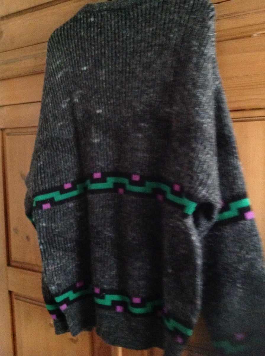 Italian Mohair/Wool Pattern Sweater Jumper - 4