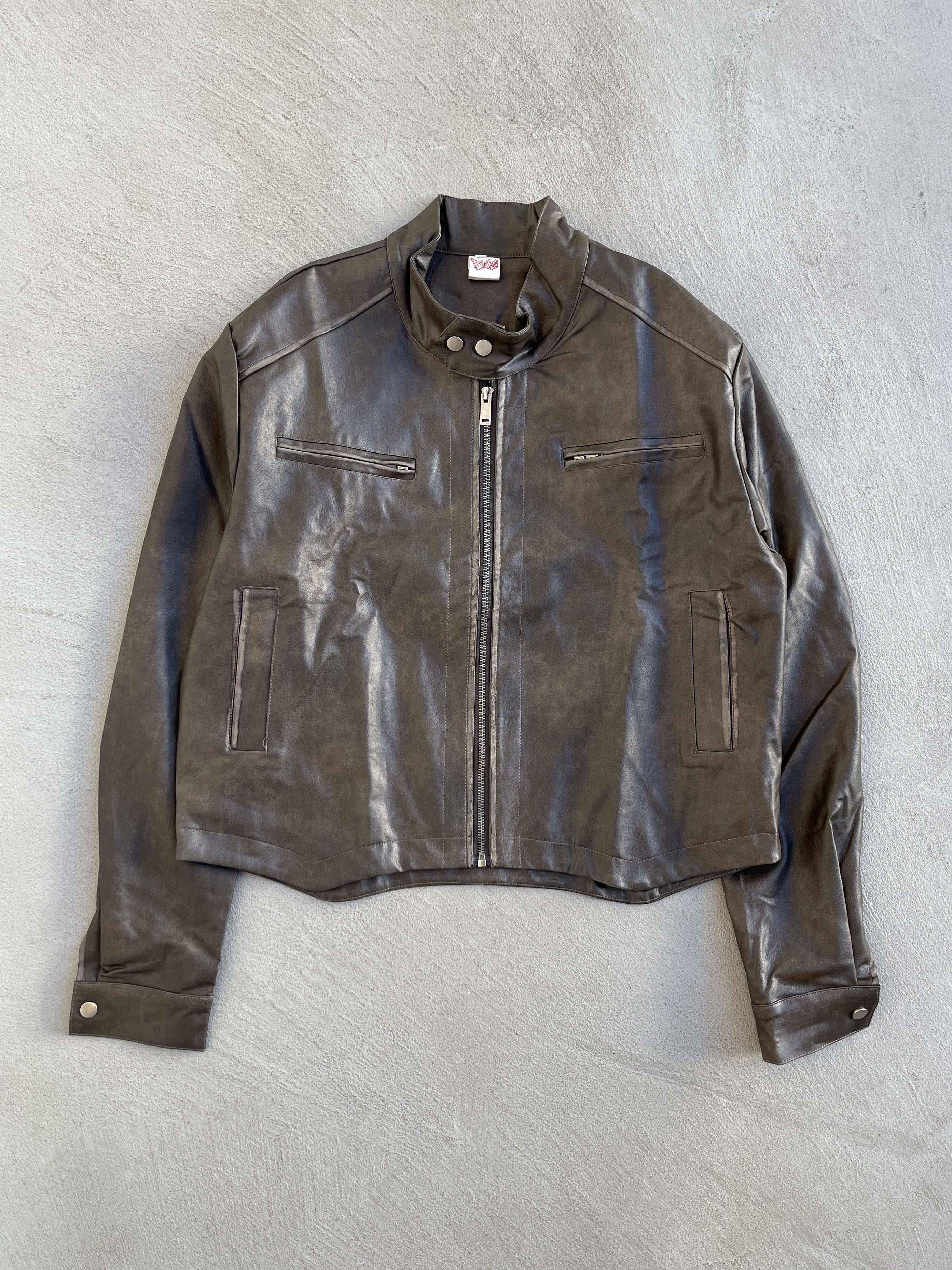 STEAL! Vintage 1990s Biker Leather Jacket - 1