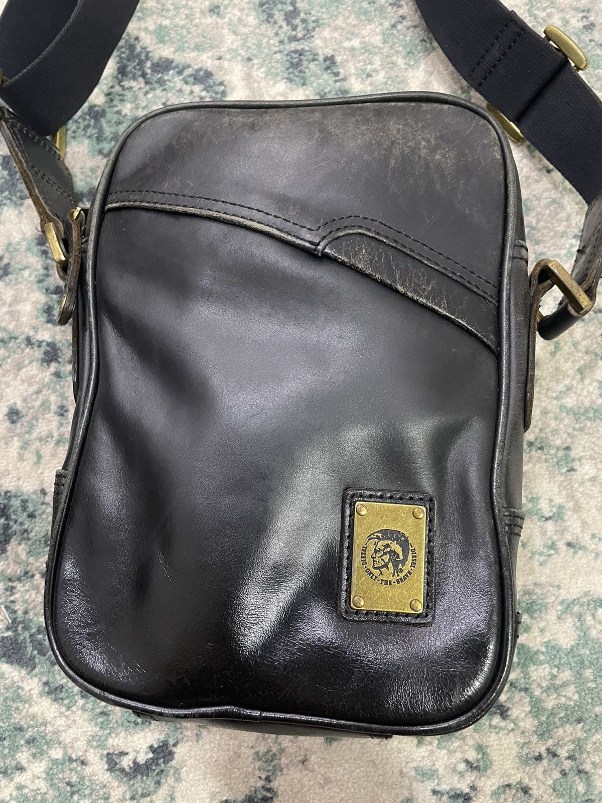 Diesel Square Leather Sling Bag - 4