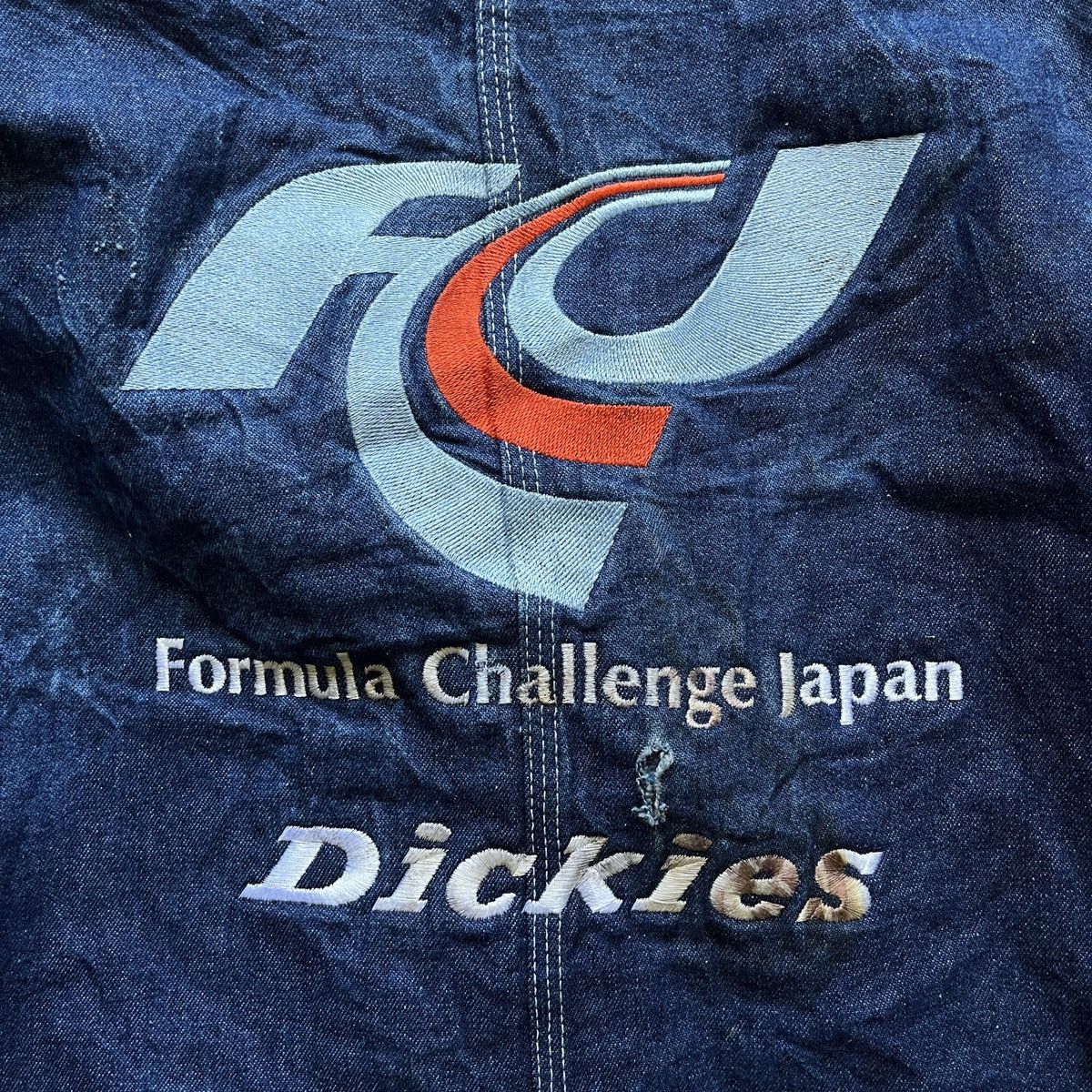 Vintage Dickies Chore Blanket Distressed Jacket Racing Japan - 18