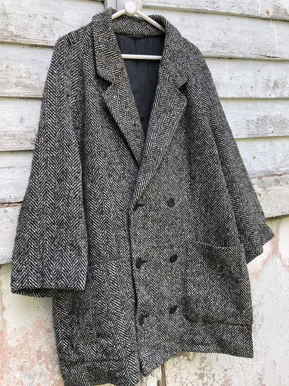 Vintage Givenchy Double Breast Tweed Coat Jacket - 3