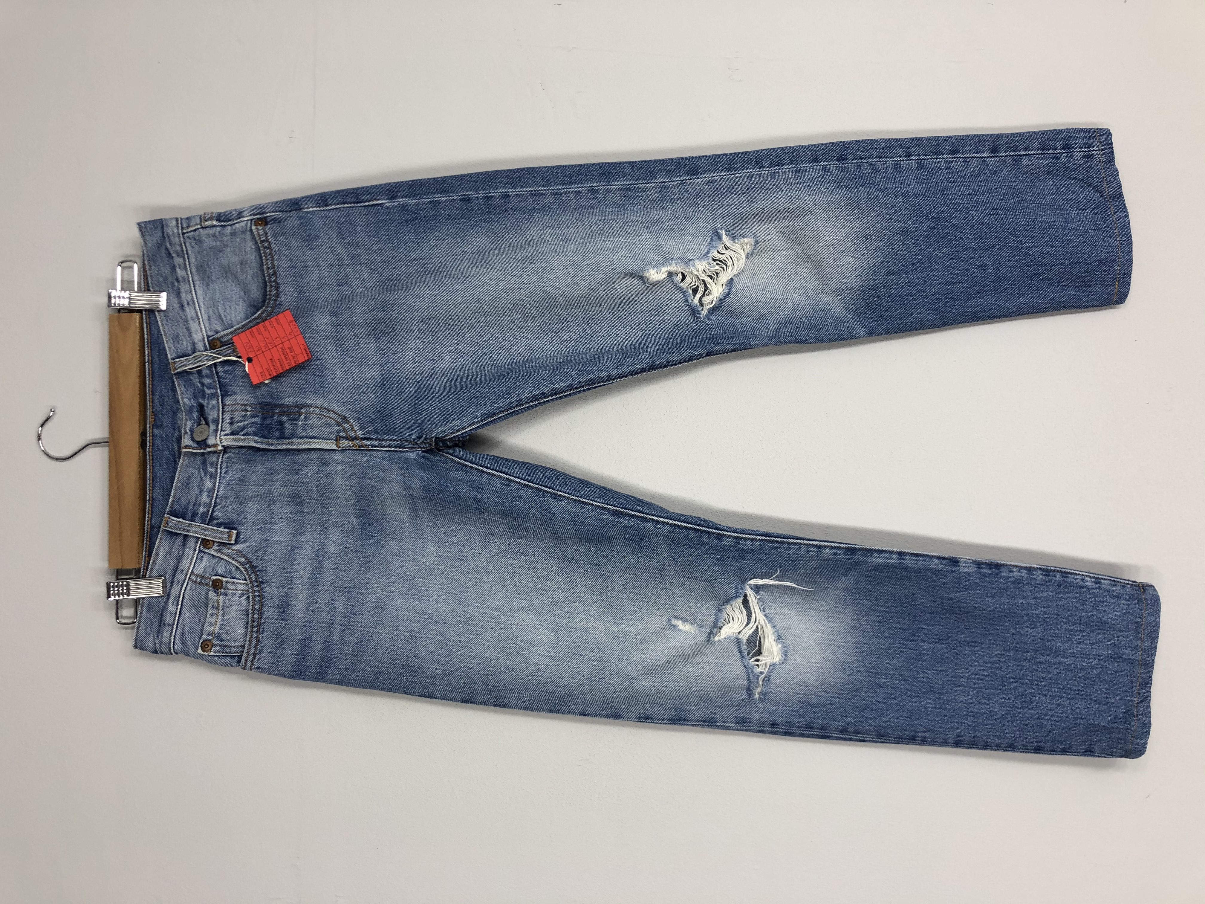 Vintage - Vintage Levi's 501 light Blue Stone Wash Jean Denim Size 30 - 1