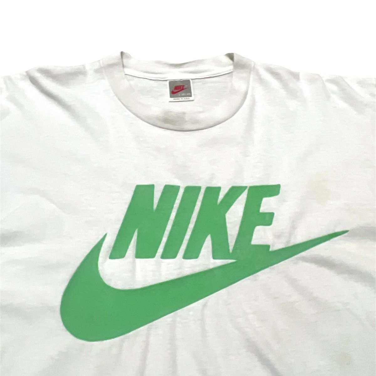 Vintage Nike Swoosh Logo T shirt Grey tag - 2