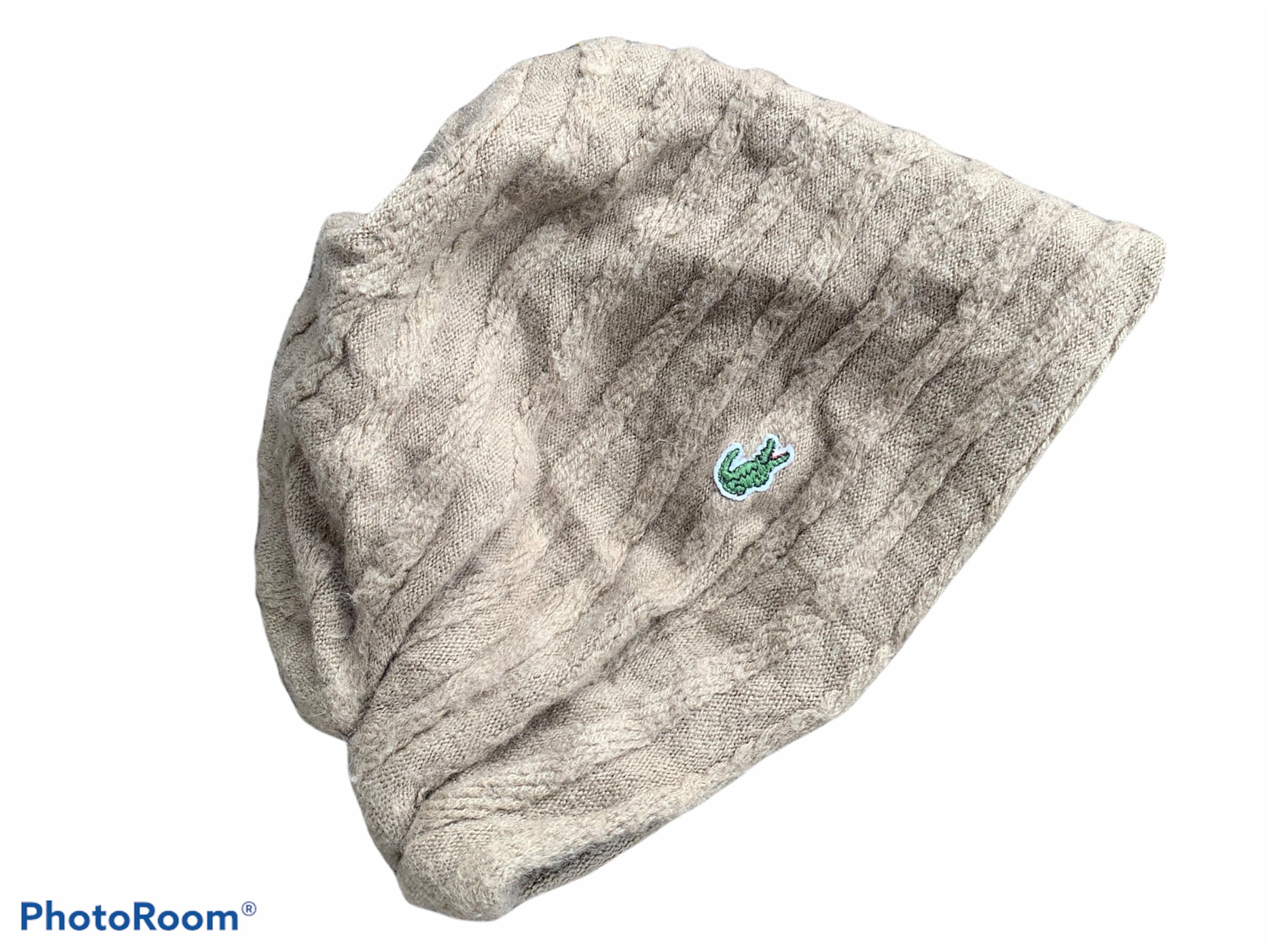 Vintage Lacoste Knitted Logo Beanie - 1