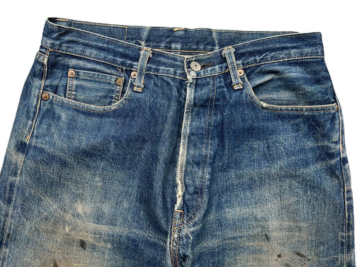 Vtg Beams Plus Japan Selvedge Distressed Mudwash Denim Jeans - 8
