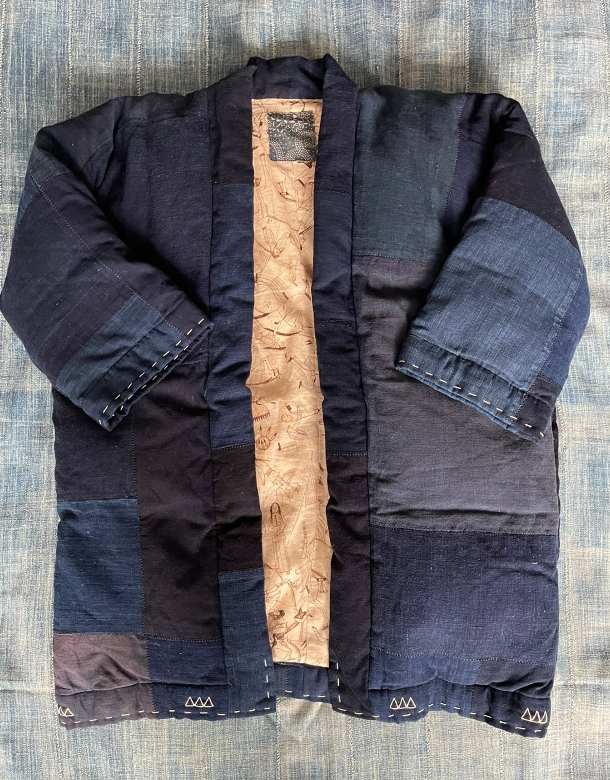 visvim Visvim 16aw ict Kofu Sanjuro Kimono Down indigo | ubvintage |  REVERSIBLE