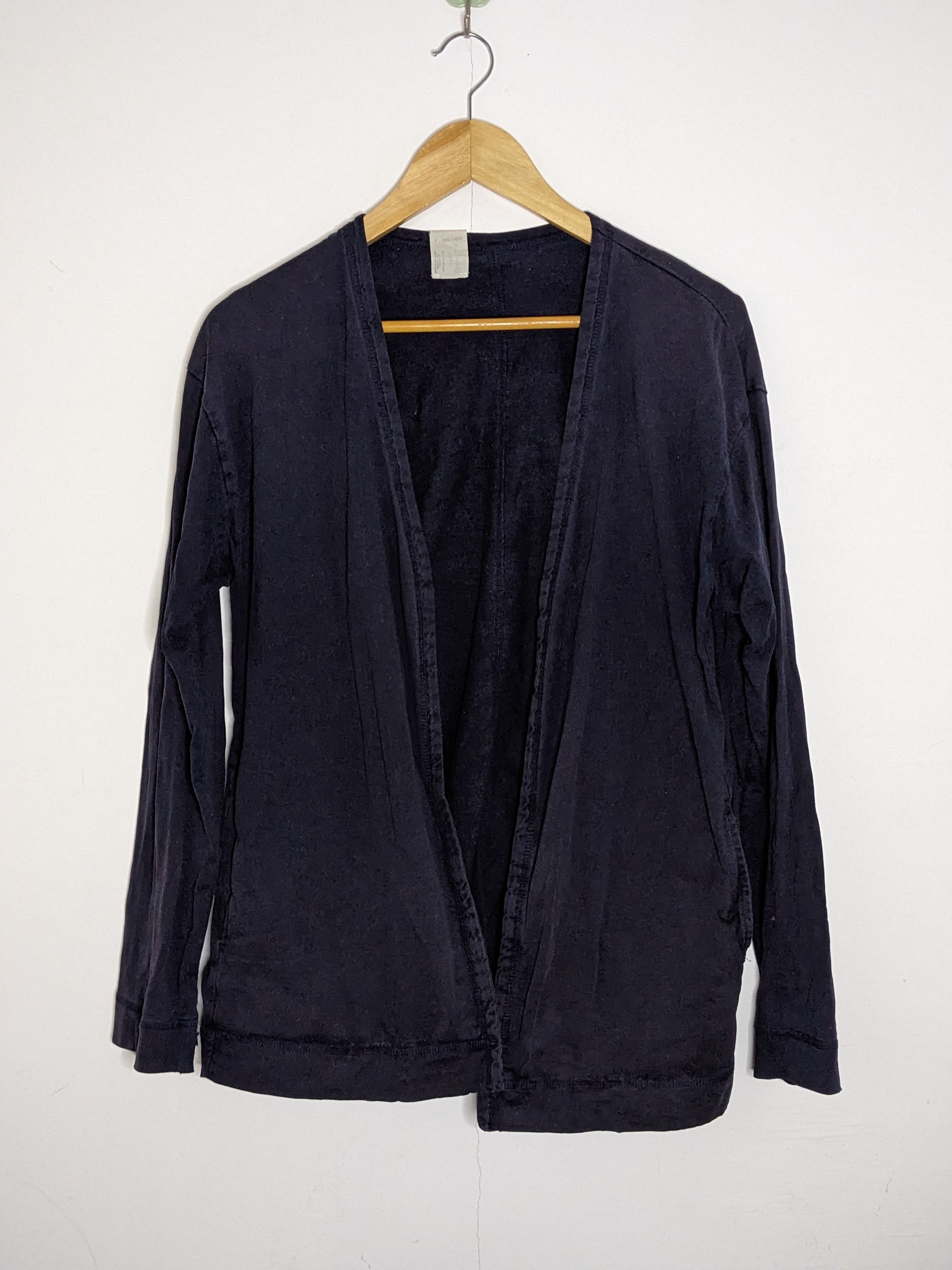 N. Hoolywood Sunfaded Cardigan Buttonless Navy Blue - 1