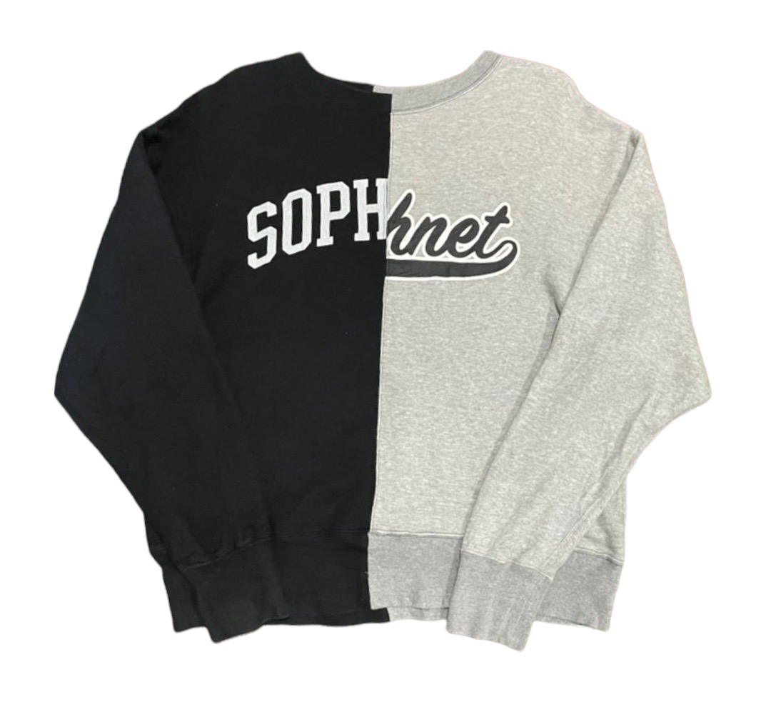 Vintage SOPHNET Split Dual Colour Spellout Sweatshirt - 1