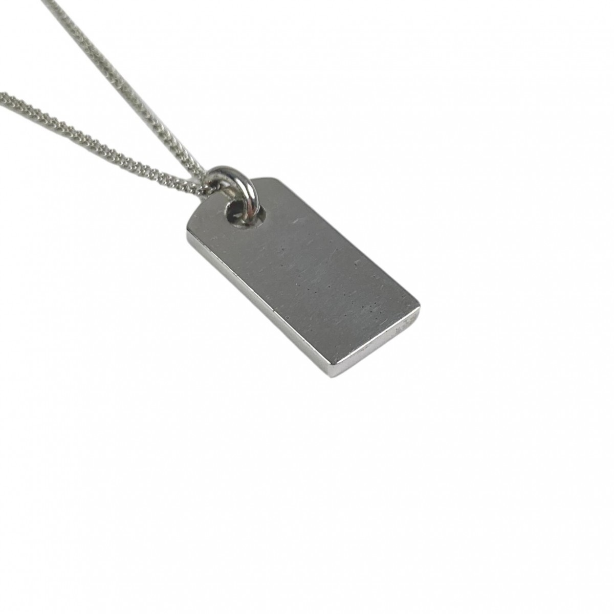 Silver Spellout Dog Tag Necklace - 3