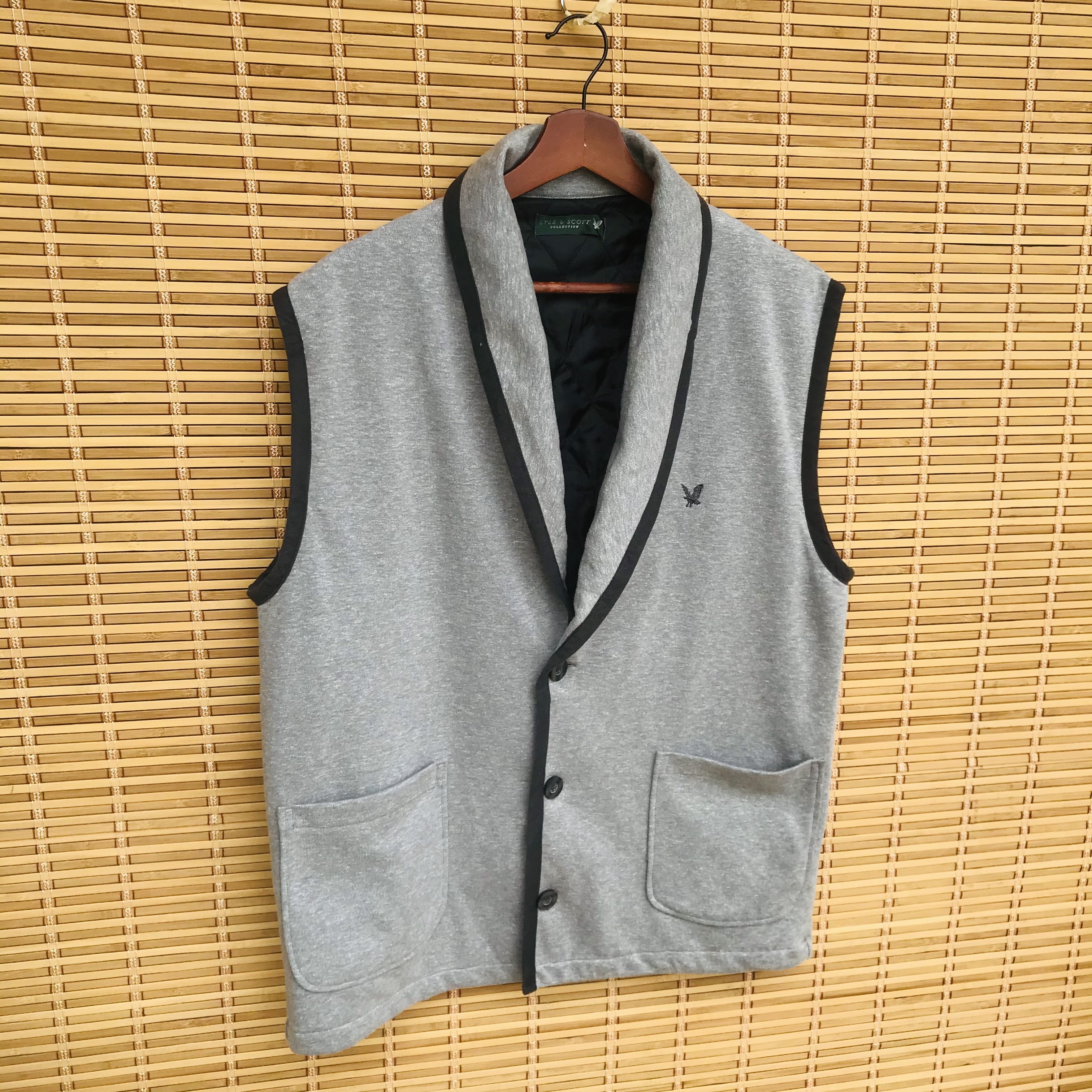 Lyle & Scott - Lyle & Scott shawl collar vest jacket big pocket - 3