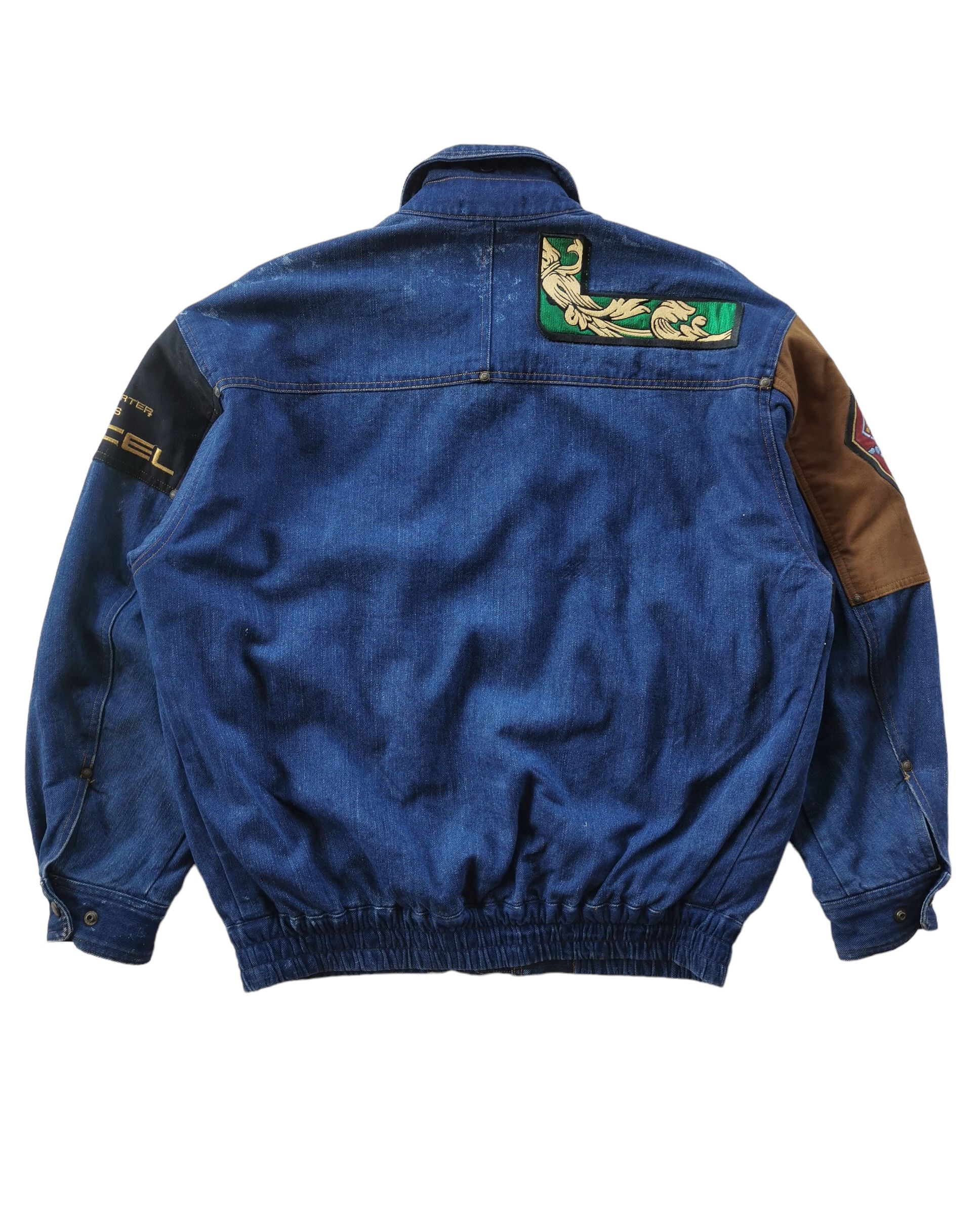 Vintage Lancel Paris Embroidery Patches Denim Jacket - 6