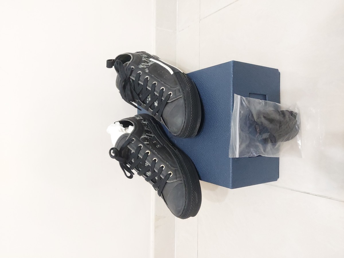 Black B23 Oblique Low Sneakers - 1