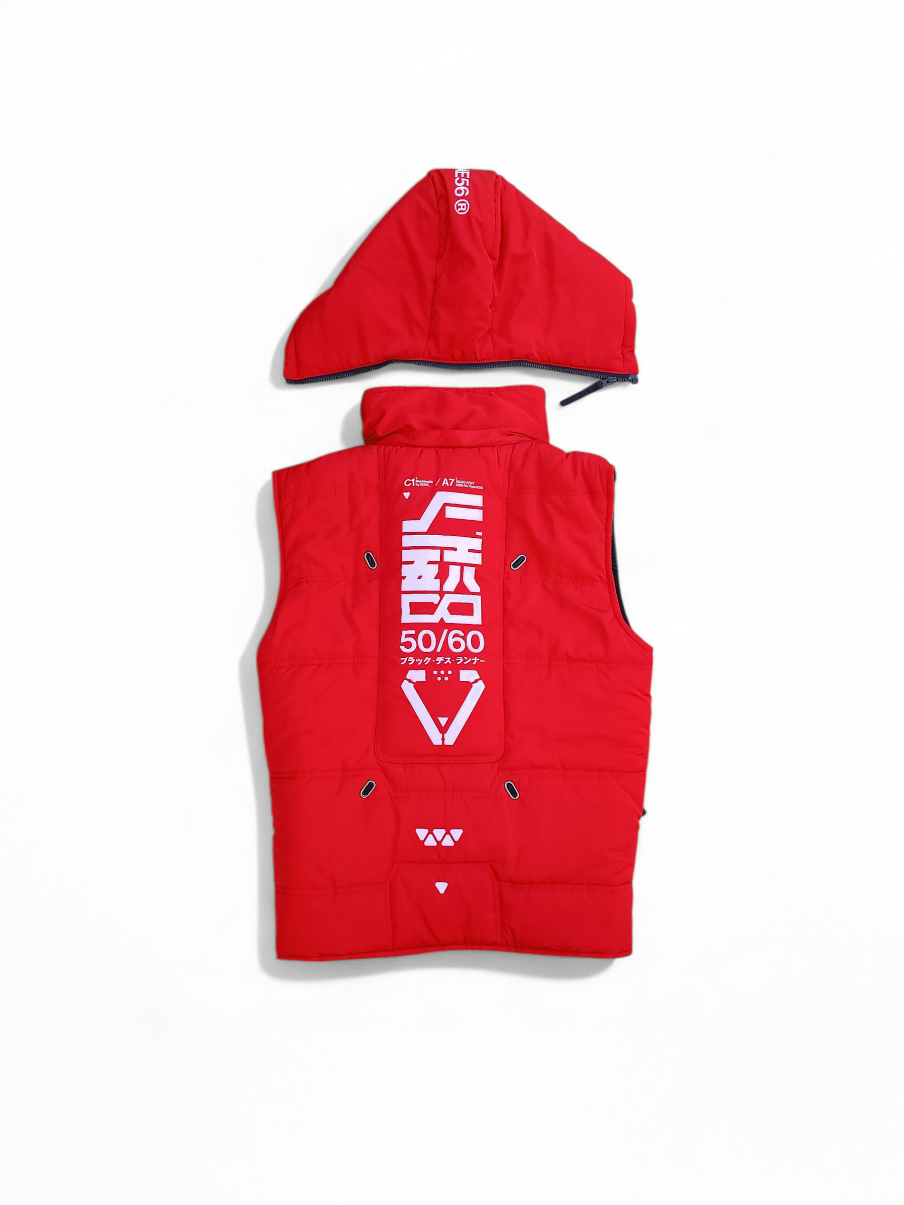 MACHINE56™ M56®/VT-R_G1 RED VARIANT PUFFER VEST ©2020_ ブラック・デス・ランナー - 11