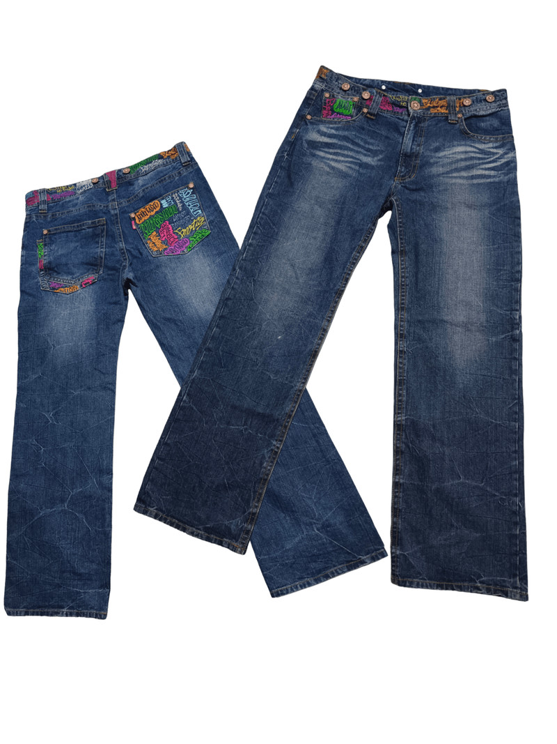 Japanese Brand - Emotion By Original Jeans, Embroidery Denim - 1