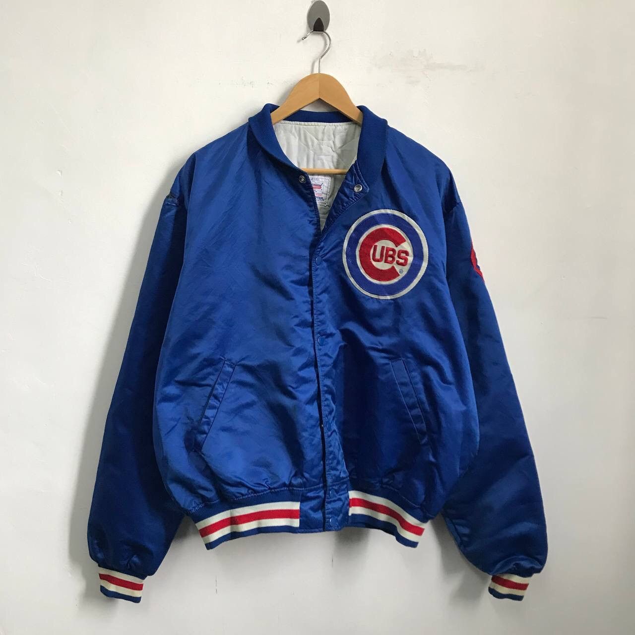 Vintage Blue Satin Chicago Cubs MLB Jacket - 1