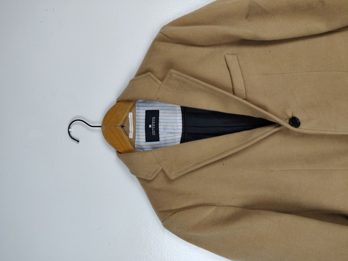 Nano Universe - Japan Beige Heavy Coat Jacket Outerwear - 3