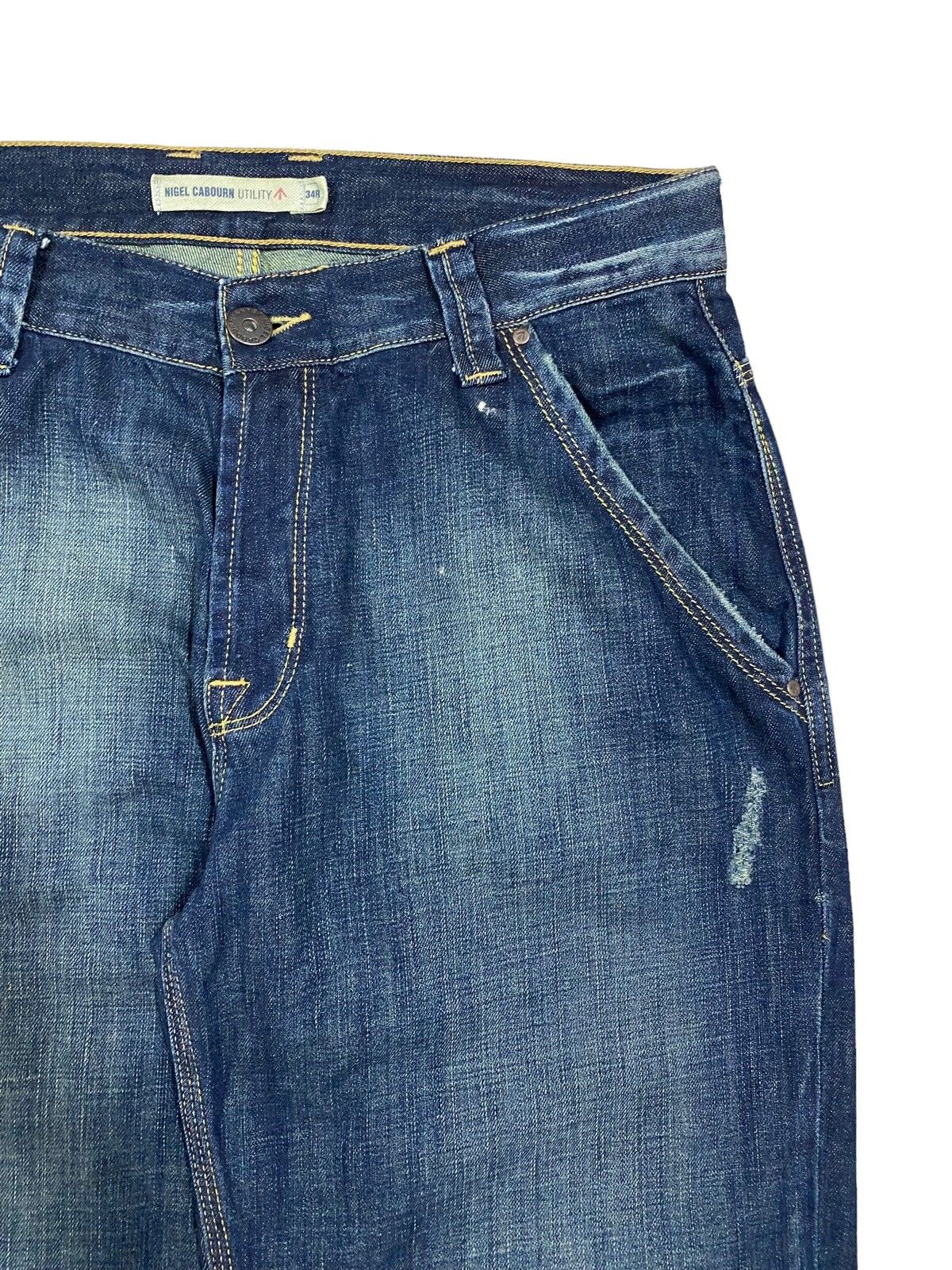 Vtg🔥Nigel Carbourn Utility Dark Blue Wash Jeans - 8