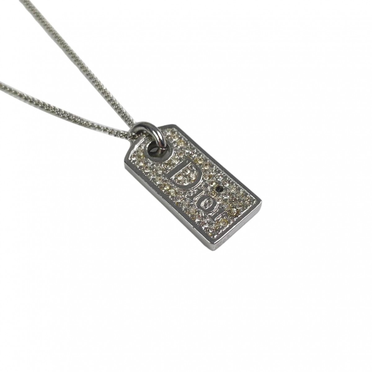 Silver Spellout Dog Tag Necklace - 2