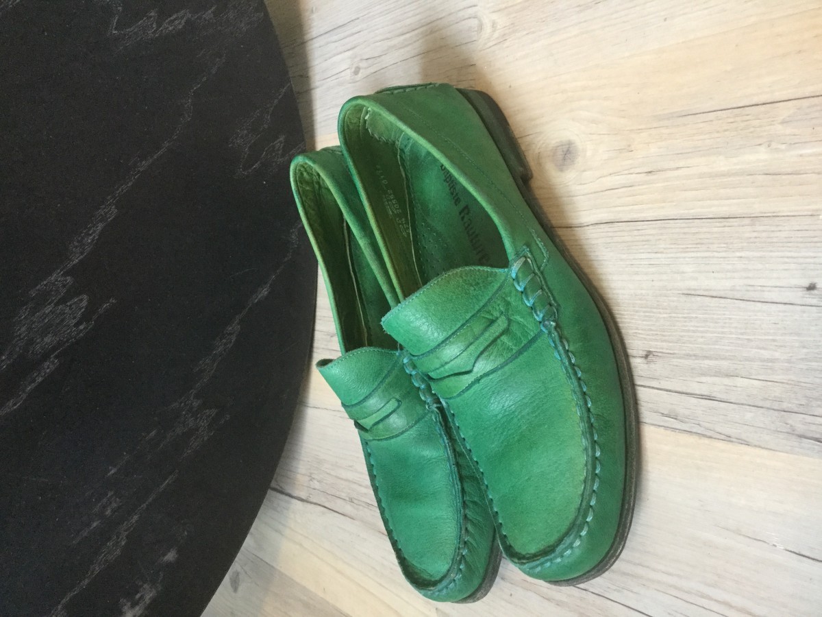 Jean Baptiste Rautureau - Amazing green loafers. Chic look like saint laurent shoes - 2