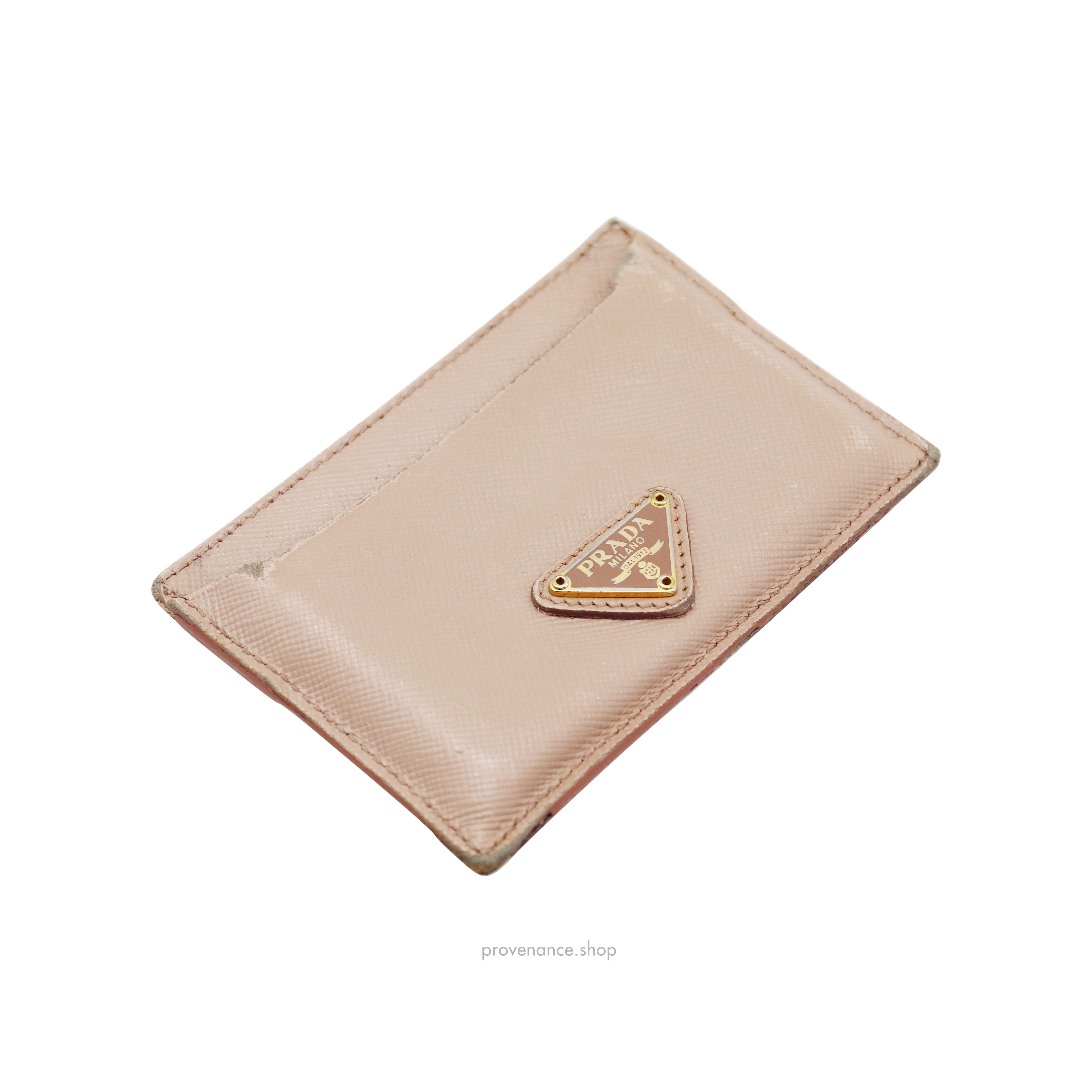 BOX   Prada Card Holder - Powder Pink Saffiano Leather - 4