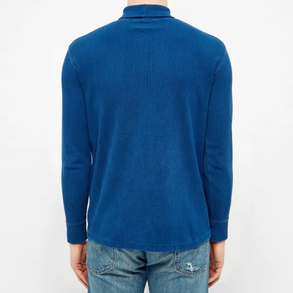 Long Sleeve Indigo Turtle Neck Tee - 3