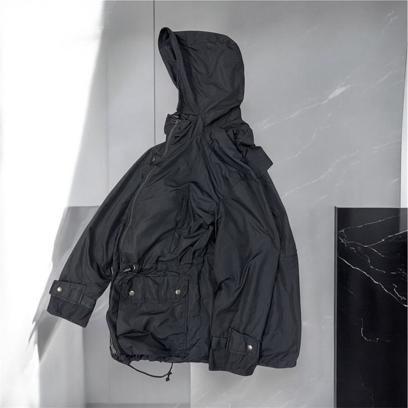 A/W 1997 Issey Miyake Black Tech Nylon Parka Jacket - 1