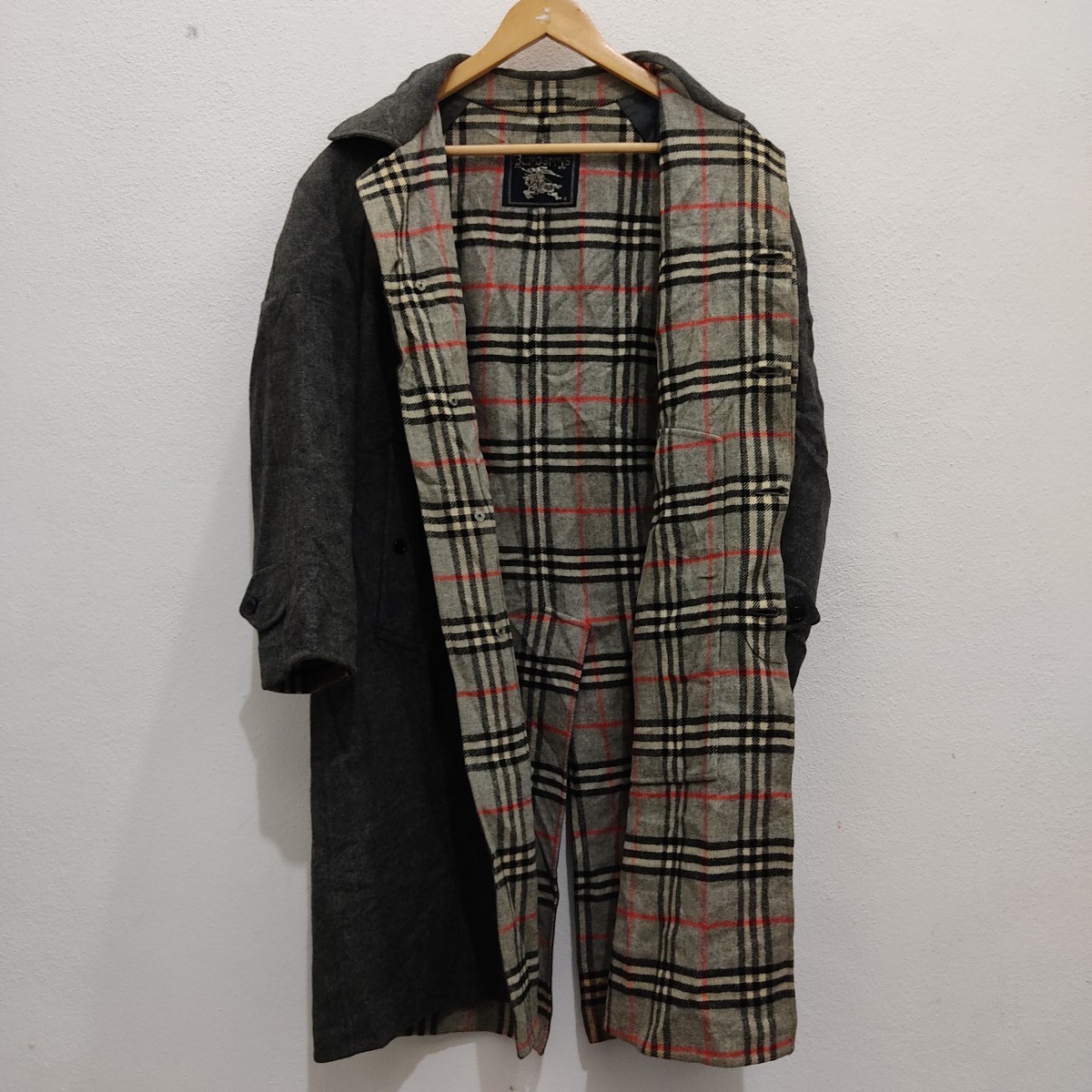 Burberrys Nova Check Wool Double-Breasted Trench Coat - 1
