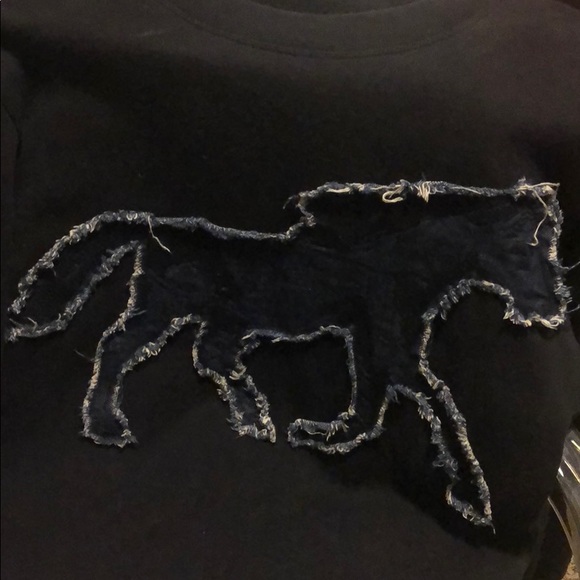 See by Chloe denim horse appliqué Sweatshirt. - 4