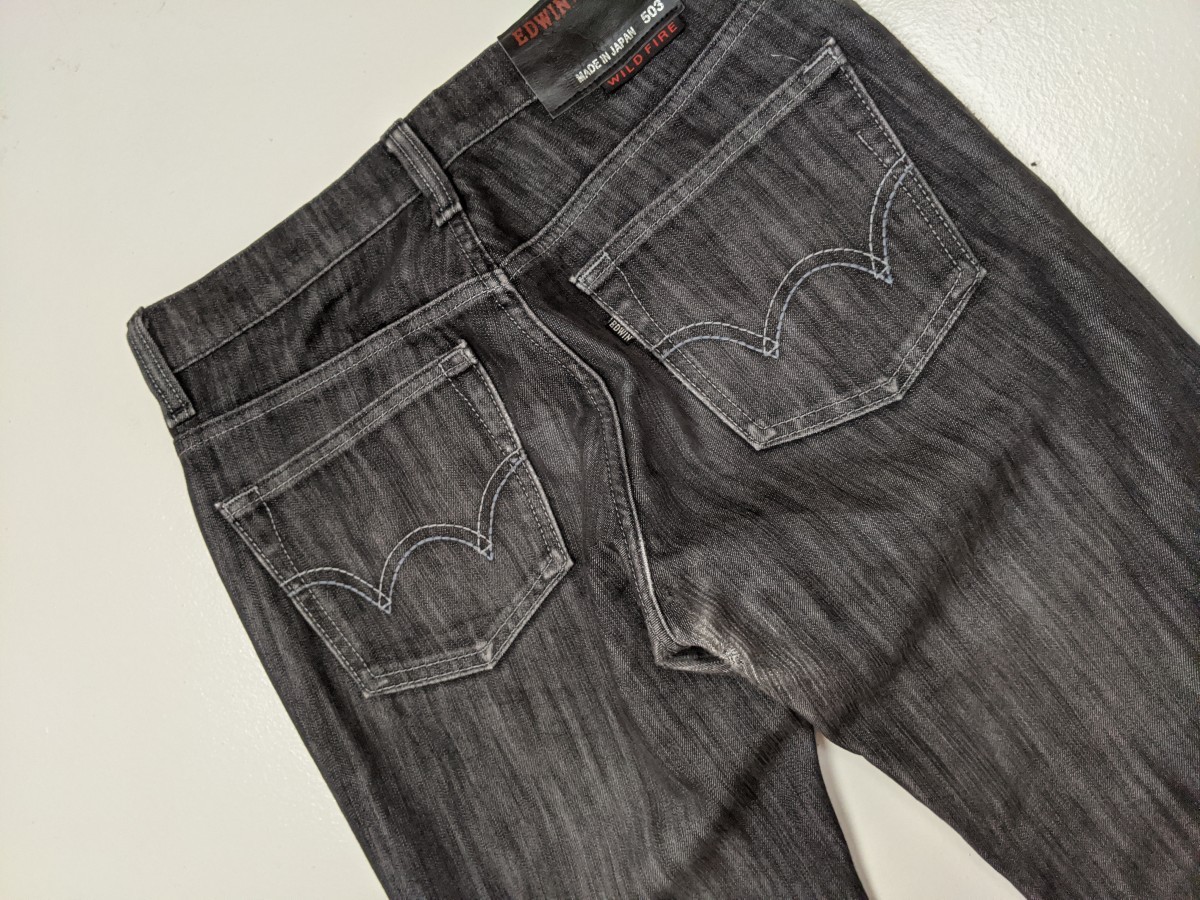 Black - Wildfire Japan 503 Denim Jeans Bottom Trouser Regular - 9