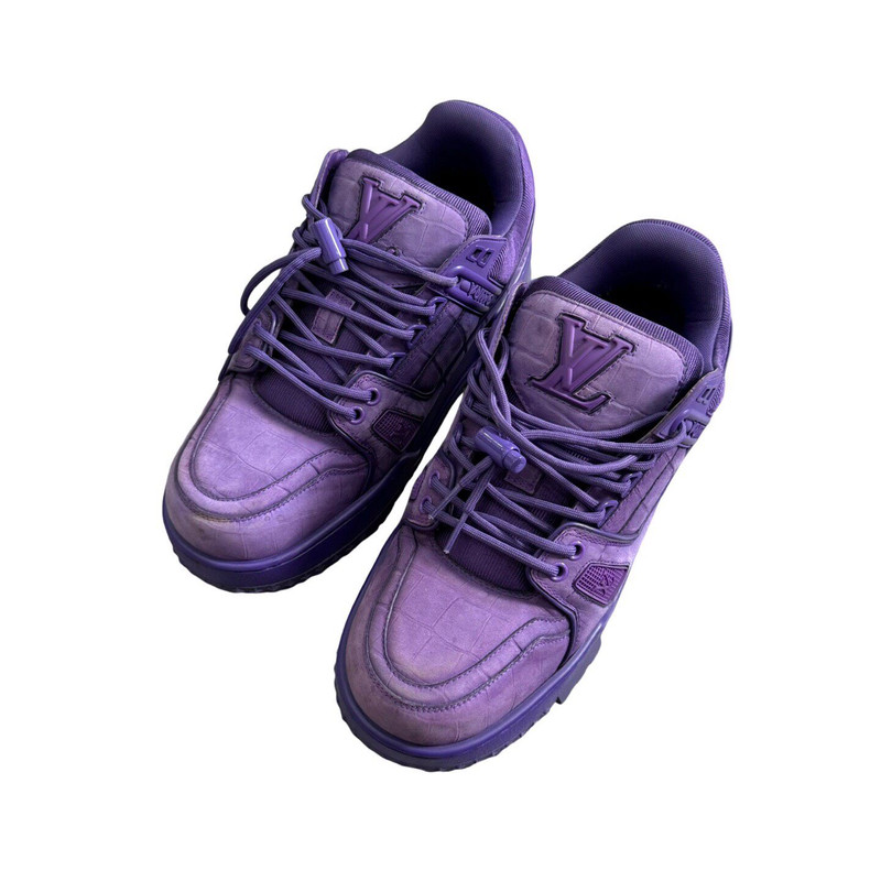 Louis Vuitton LV Trainer — Purple Crocodile-Embossed "Jigglypuff" Sneakers - 1