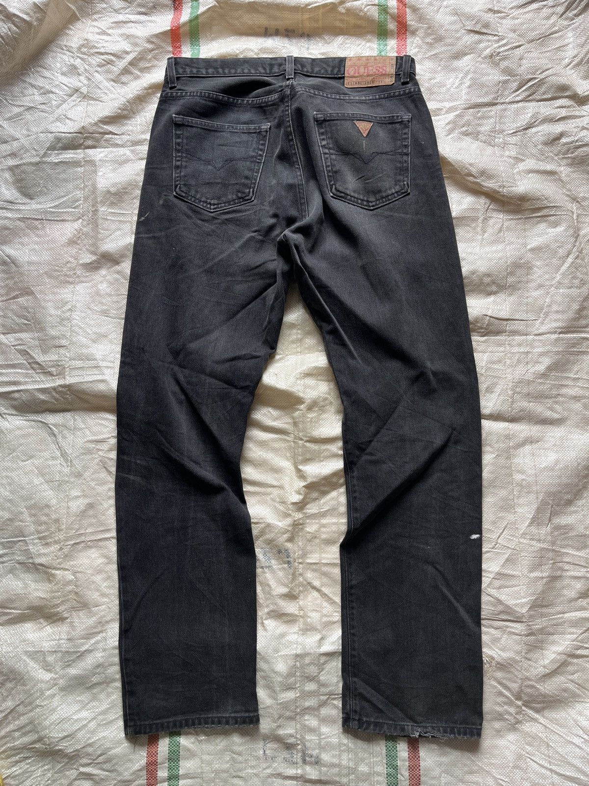 Vintage - Faded Black Guess Denim Jeans Style 39100 Made In USA - 18
