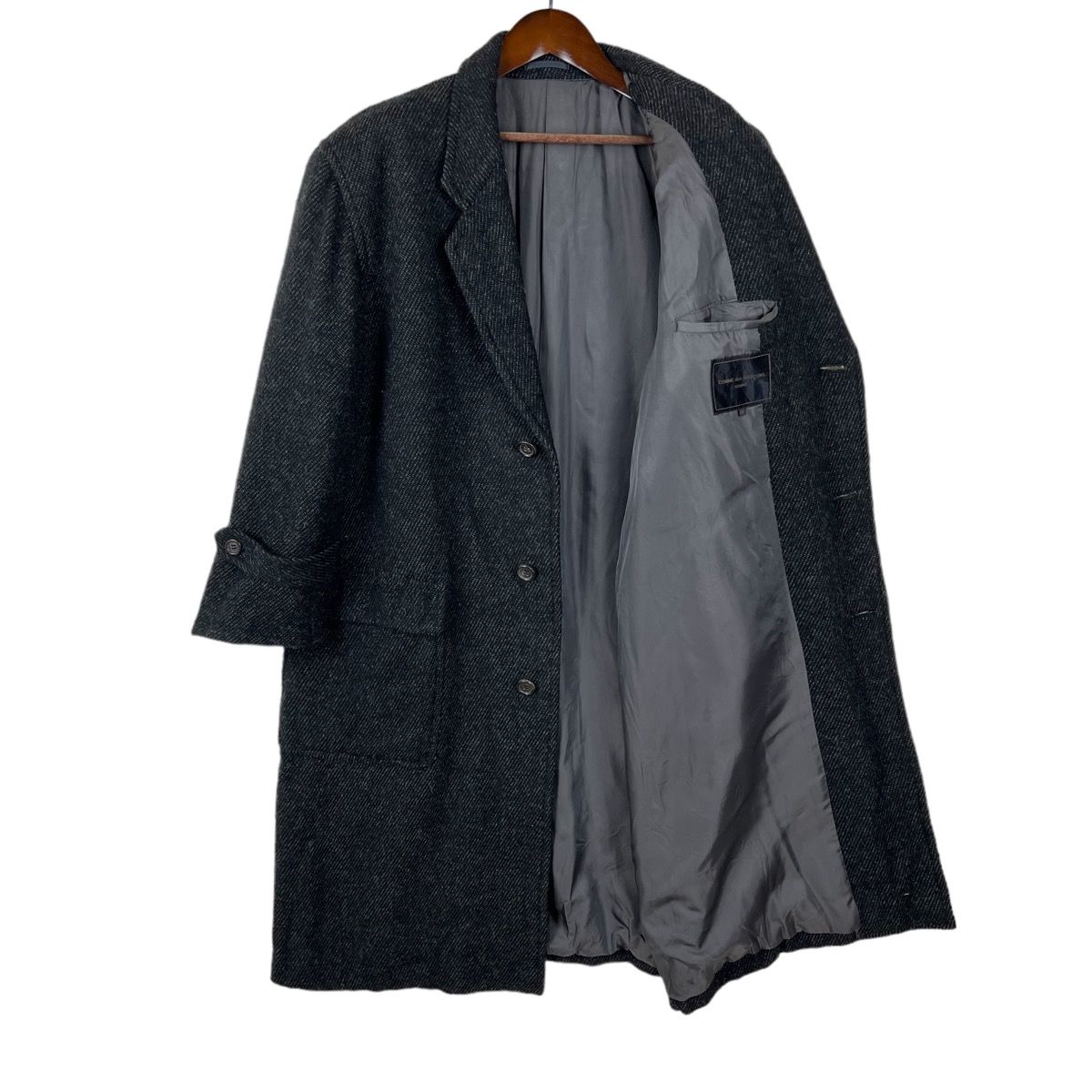 CDG HOMME Wool Tweed Coat - 4