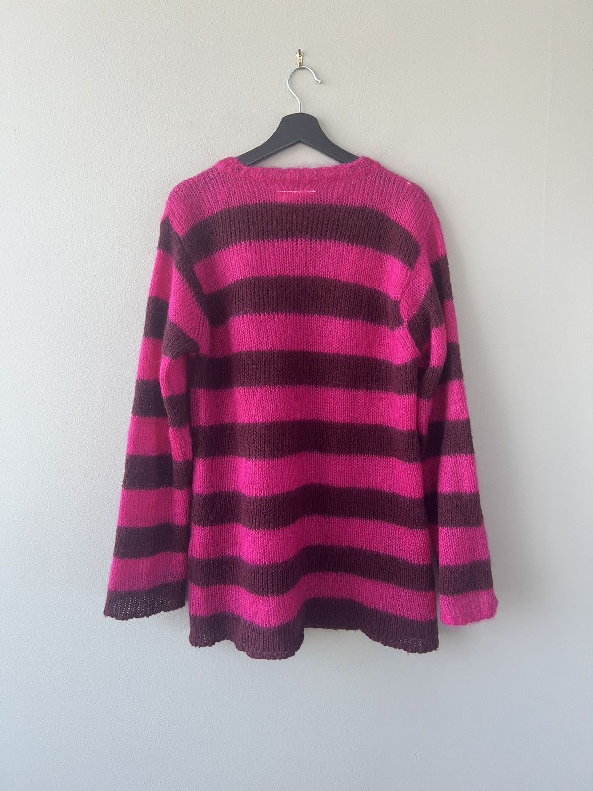 MM6 Pink Striped Mohair Sweater - 6