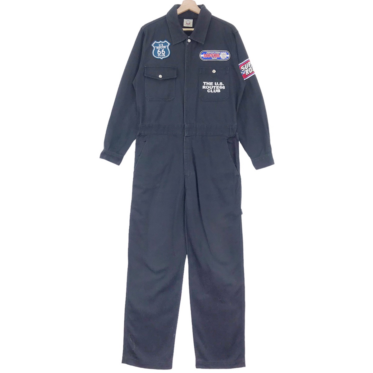 Vintage - 90’s Route 66 Club Jumpsuits Patches Overall Worker - 1